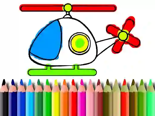 Гульня Back To School Helicopter Coloring онлайн