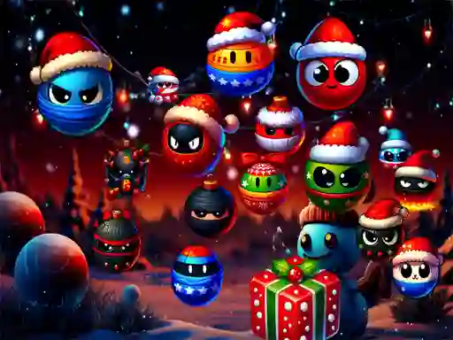 Гульня Christmas Rush : Red and Friend Balls онлайн