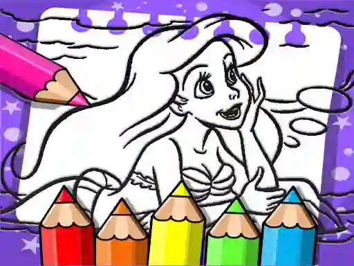 Гульня Ariel The Mermaid Coloring Book онлайн
