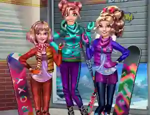 Гульня Princesses Winter Holiday онлайн