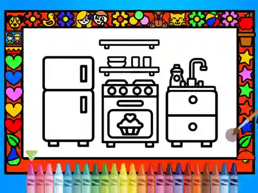 Гульня Color and Decorate Rooms онлайн