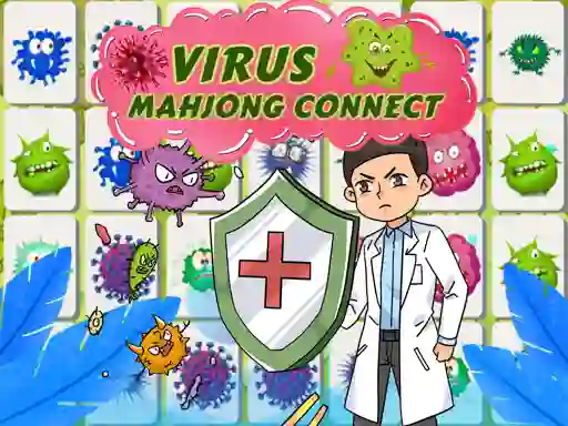 Гульня Virus Mahjong Connection онлайн