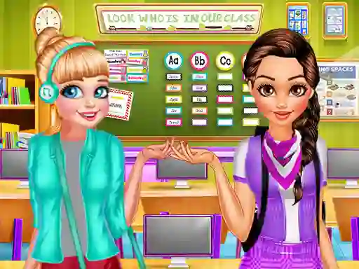 Гульня  Modern Girls Collage Day онлайн