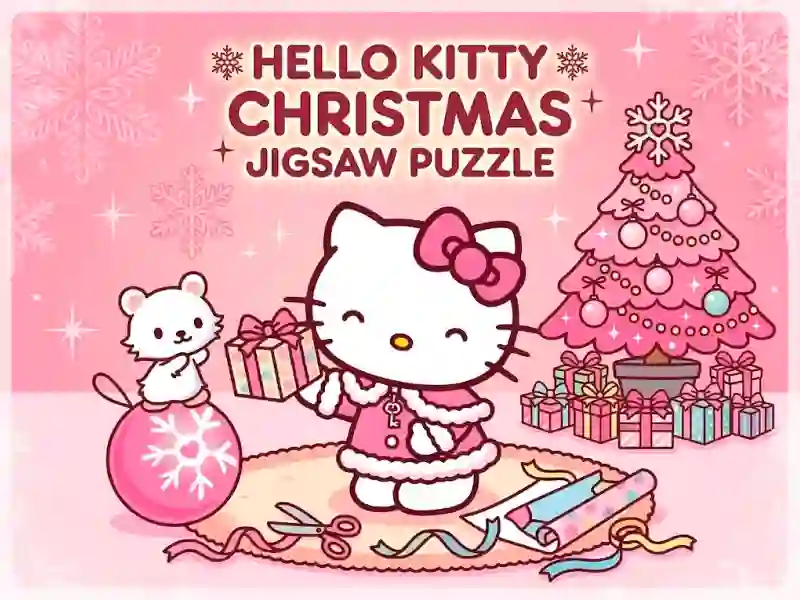 Гульня Hello Kitty Christmas Jigsaw Puzzle онлайн