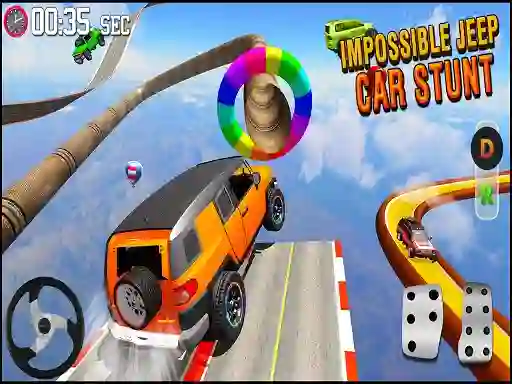Гульня GT Jeep Impossible Mega Dangerous Track онлайн