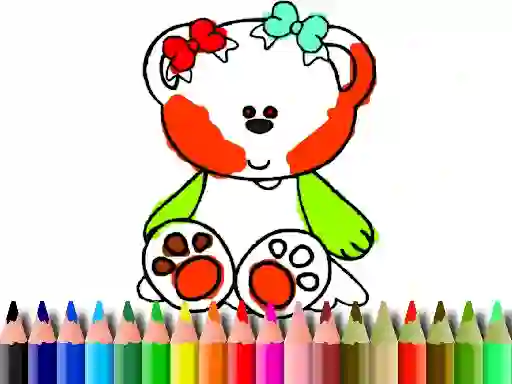 Гульня Back to School: Sweet Bear Coloring онлайн
