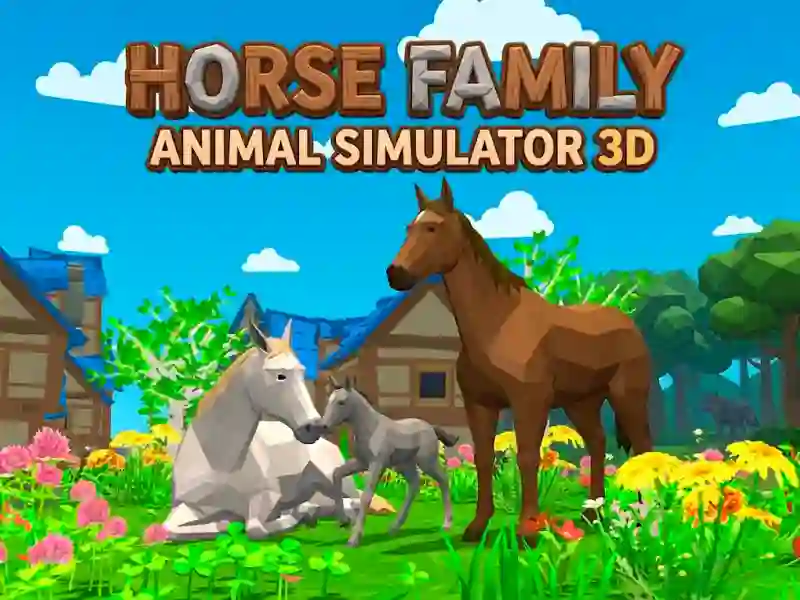 Гульня Horse Family Animal Simulator 3D онлайн