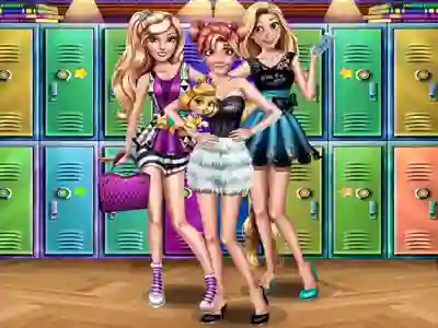 Гульня Princesses College Day онлайн