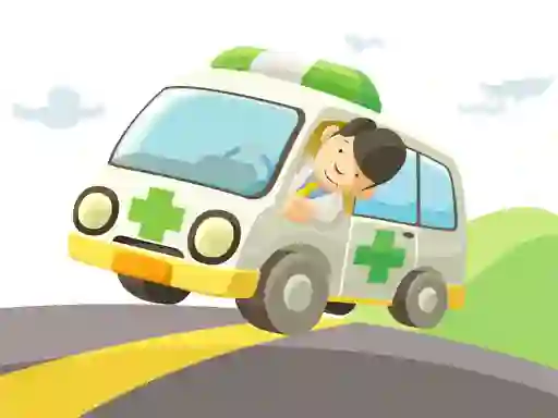 Гульня Cartoon Ambulance онлайн