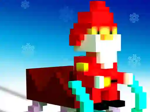 Гульня Super Sliding Santa онлайн