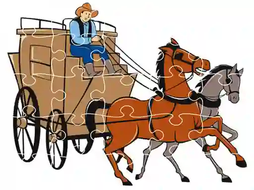 Гульня Wagons Jigsaw онлайн