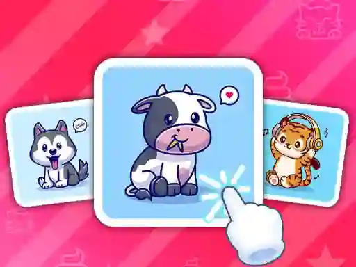 Гульня Cute Animal Cards онлайн