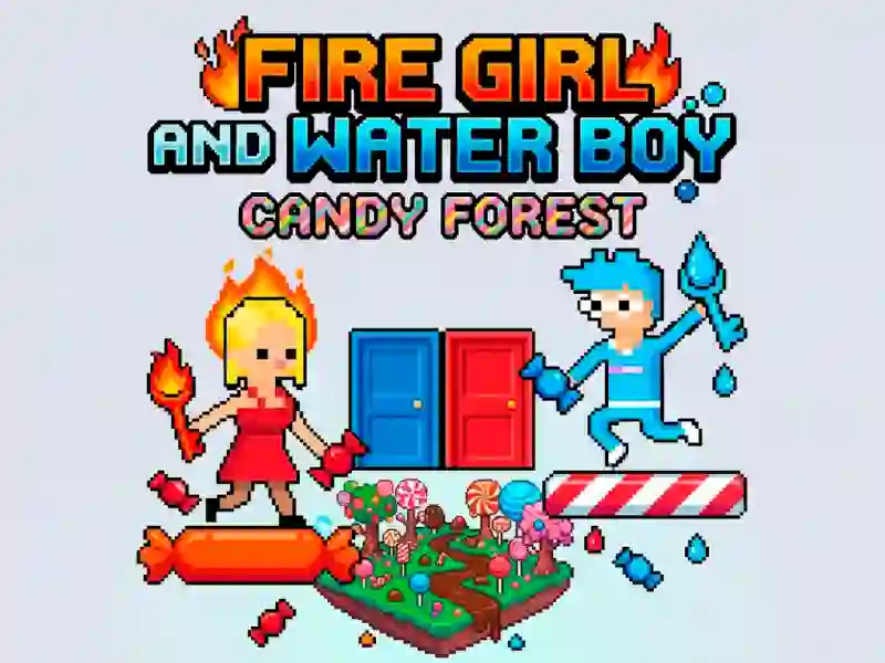 Гульня Fire Girl and Water Boy Candy Forest онлайн