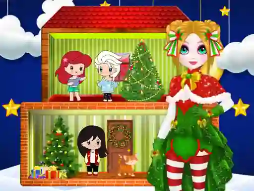Гульня Christmas Puppet Princess House онлайн