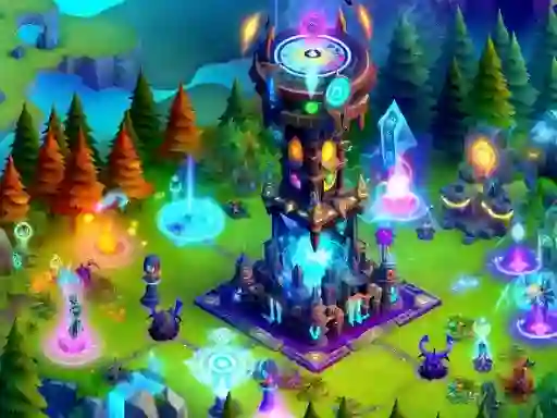 Гульня 2D Fantasy Tower Defence онлайн