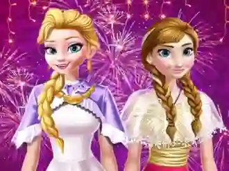 Гульня Ellie and Annie New Year Eve Party онлайн