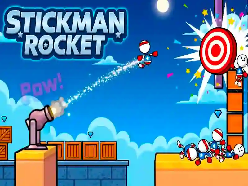 Гульня Stickman Rocket онлайн