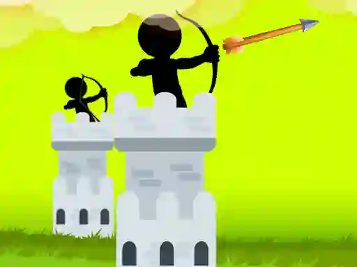 Гульня Stickman Archer Castle онлайн
