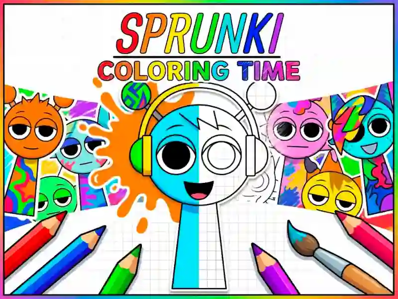 Гульня Sprunki Coloring Time онлайн