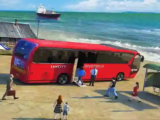 Гульня Water Surfer Bus Simulation Game 3D онлайн