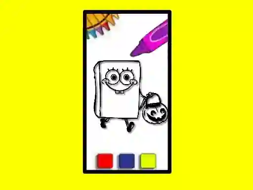 Гульня SpobgeBob Halloween Coloring Book онлайн