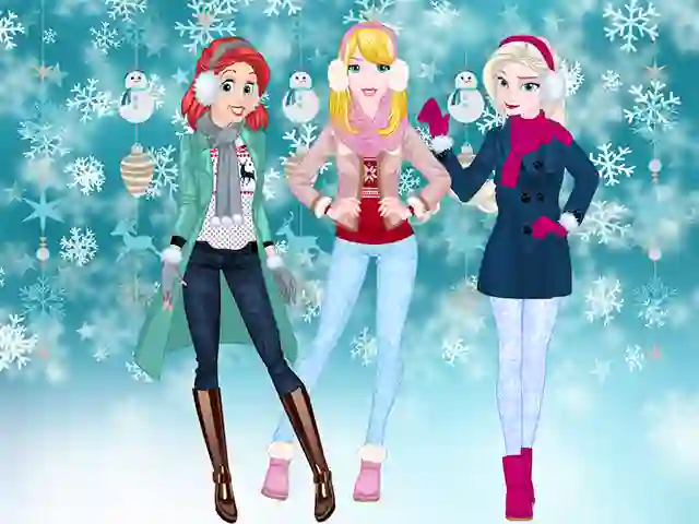 Гульня Princesses Winter Spree онлайн