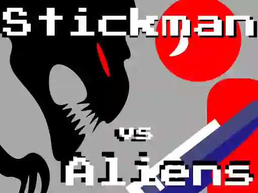 Гульня Stickman vs Aliens онлайн