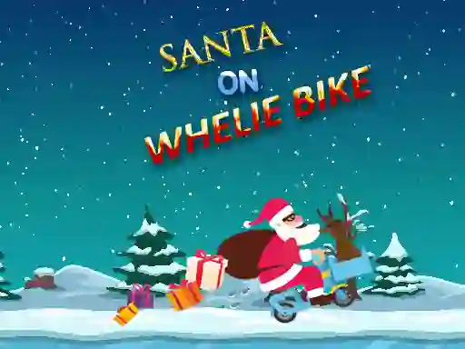 Гульня Santa On Wheelie Bike онлайн