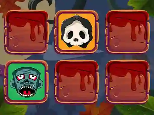 Гульня Halloween Faces Memory онлайн