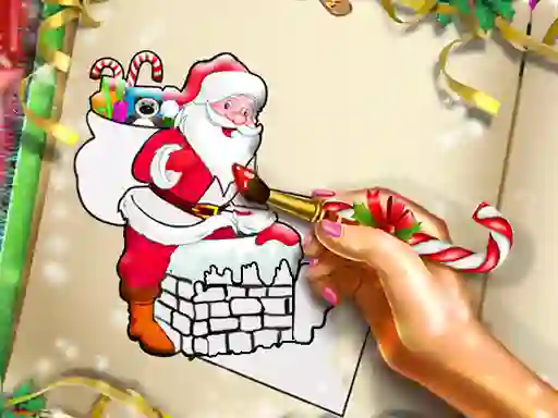 Гульня Santa Christmas Coloring онлайн