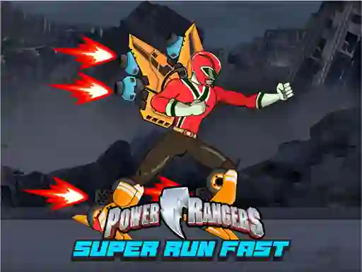 Гульня Power Rangers Super Run Fast онлайн