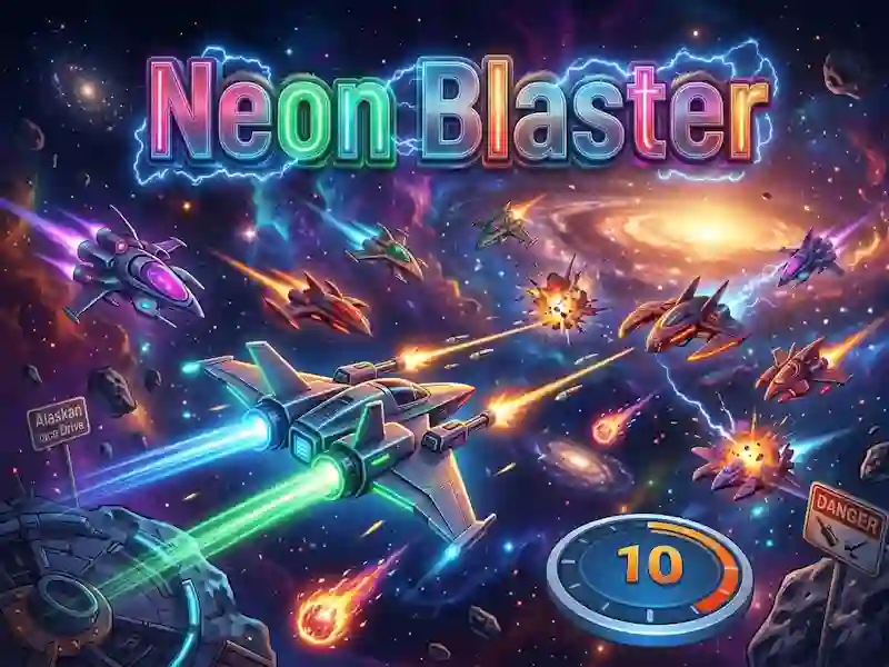 Гульня Neon Blaster онлайн