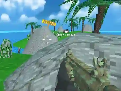 Гульня Blocky Combat SWAT Desert Storm Zombie онлайн