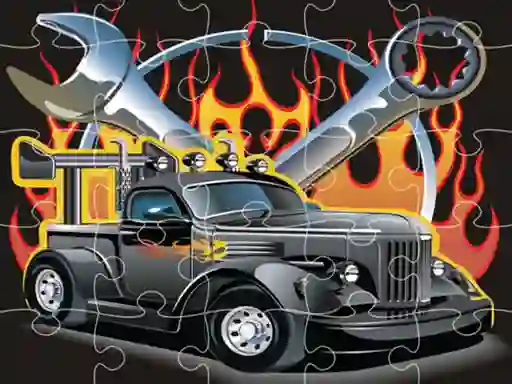 Гульня Hot Rod Jigsaw онлайн