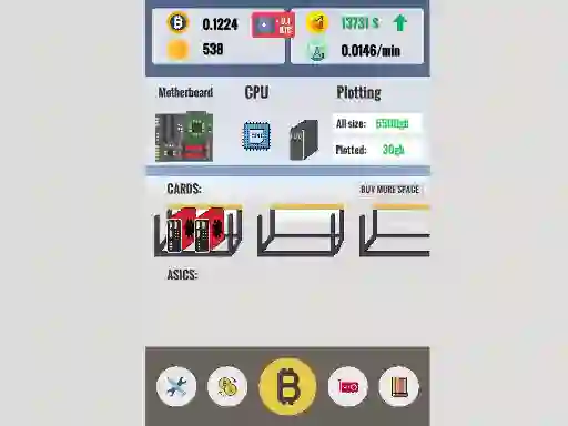 Гульня Bitcoin Clicker онлайн