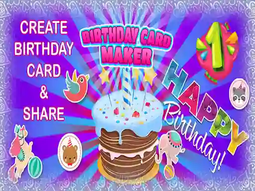 Гульня Birthday Card Maker онлайн