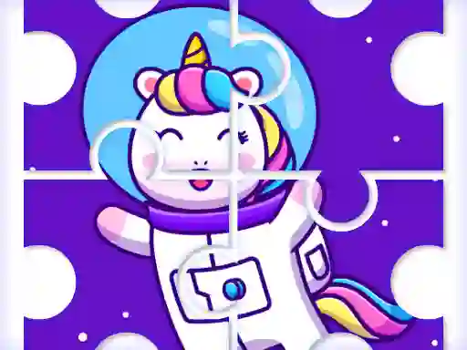 Гульня Cute Rainbow Unicorn Puzzles онлайн