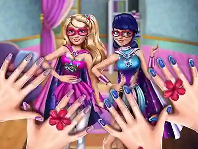 Гульня Princess Superheroes: Beauty Salon онлайн