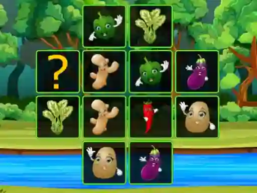 Гульня Vegetable Cards Match онлайн