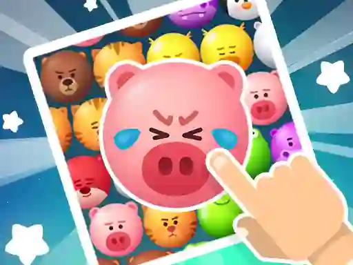 Гульня Crazy Zoo Swipe Match 3 Puzzle онлайн