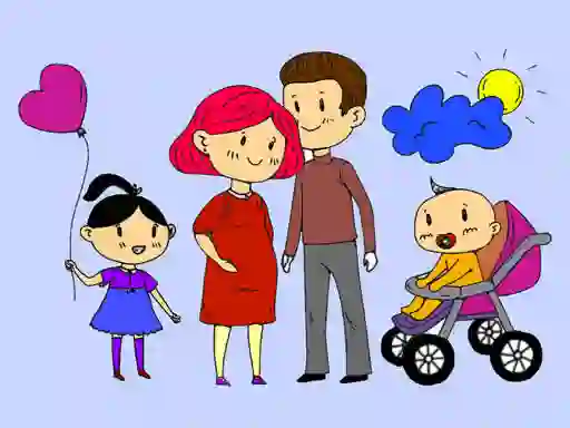 Гульня Happy Family Coloring Book онлайн