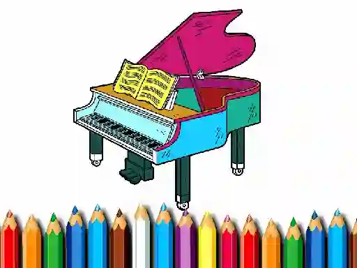 Гульня Back To School: Piano Coloring Book онлайн