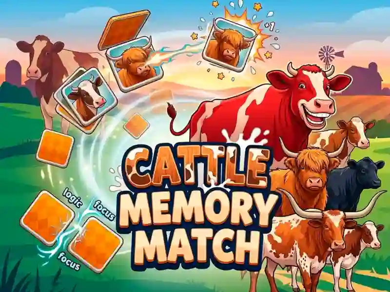 Гульня Cattle Memory Match онлайн