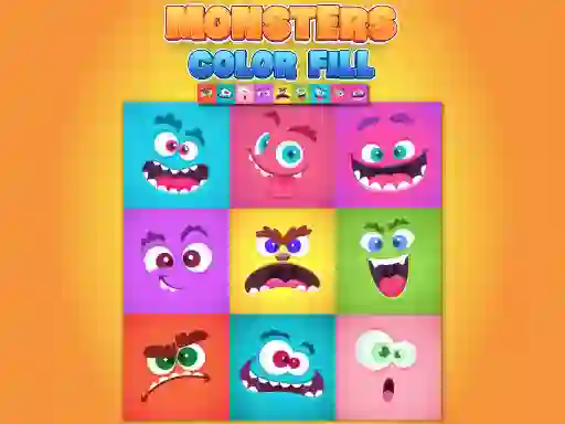 Гульня Monsters Color Fill онлайн