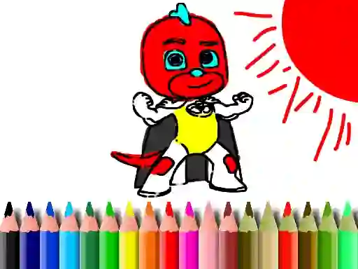 Гульня Back To School: Mask Boy Coloring онлайн