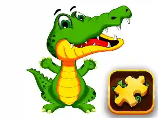 Гульня Aligator Puzzle онлайн