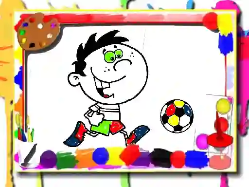 Гульня Football Coloring Time онлайн