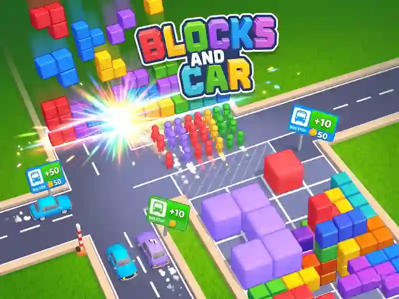 Гульня Blocks and Car онлайн