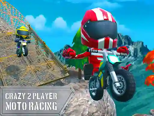 Гульня Crazy 2 Player Moto Racing онлайн