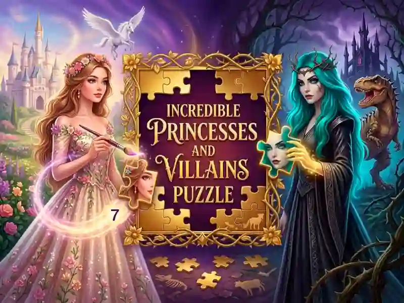Гульня Incredible Princesses and Villains Puzzle онлайн